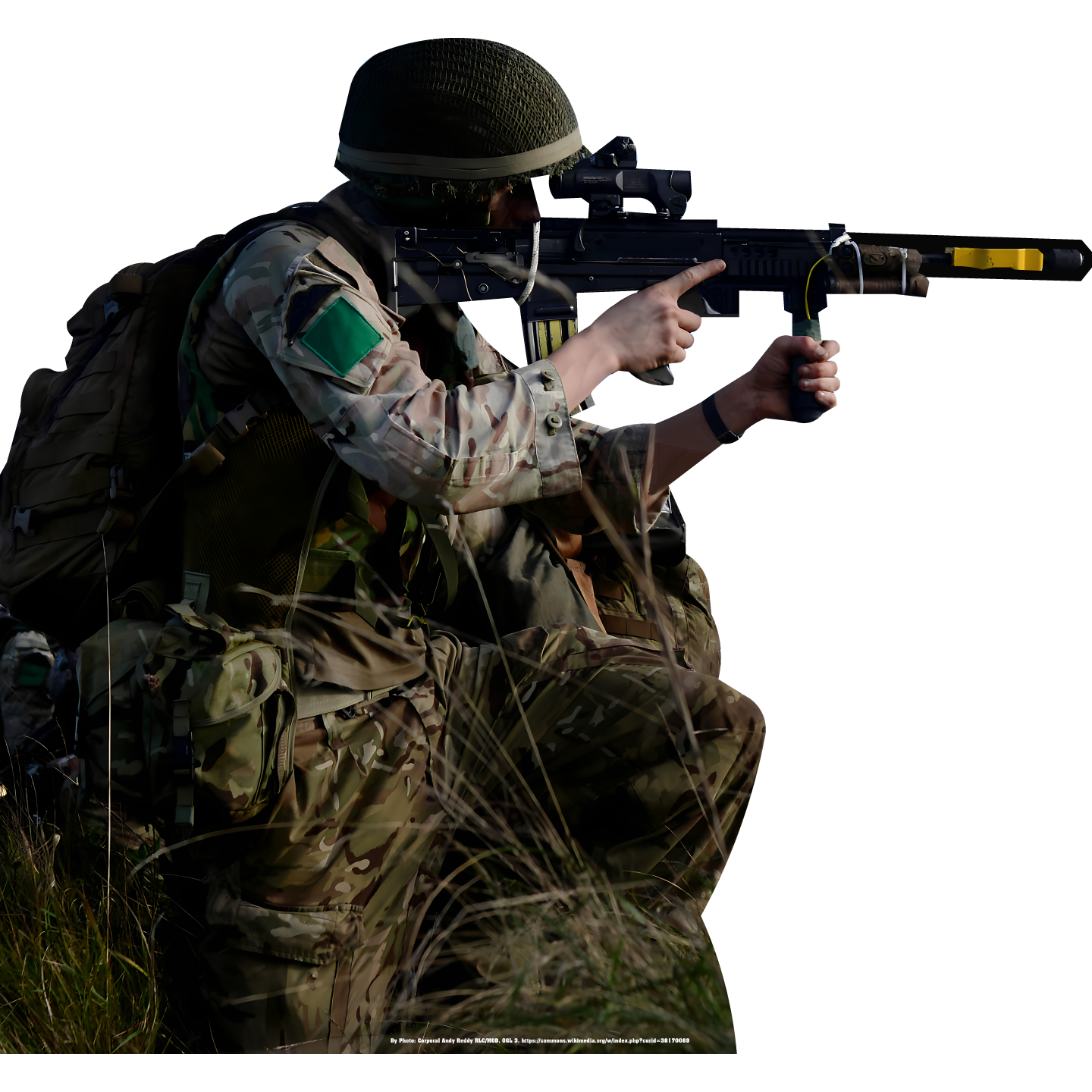 Army Special Ops Paratrooper Kneeling Aiming Cardboard Cutout