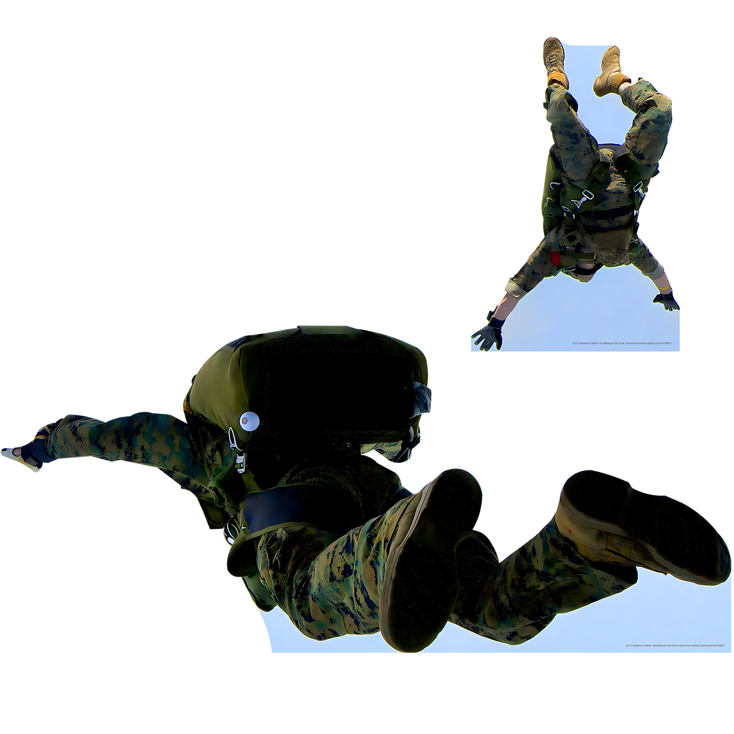 Airborne Ranger Back 2pack Free Fall Paratrooper Parachute Soldier Cardboard Cutout