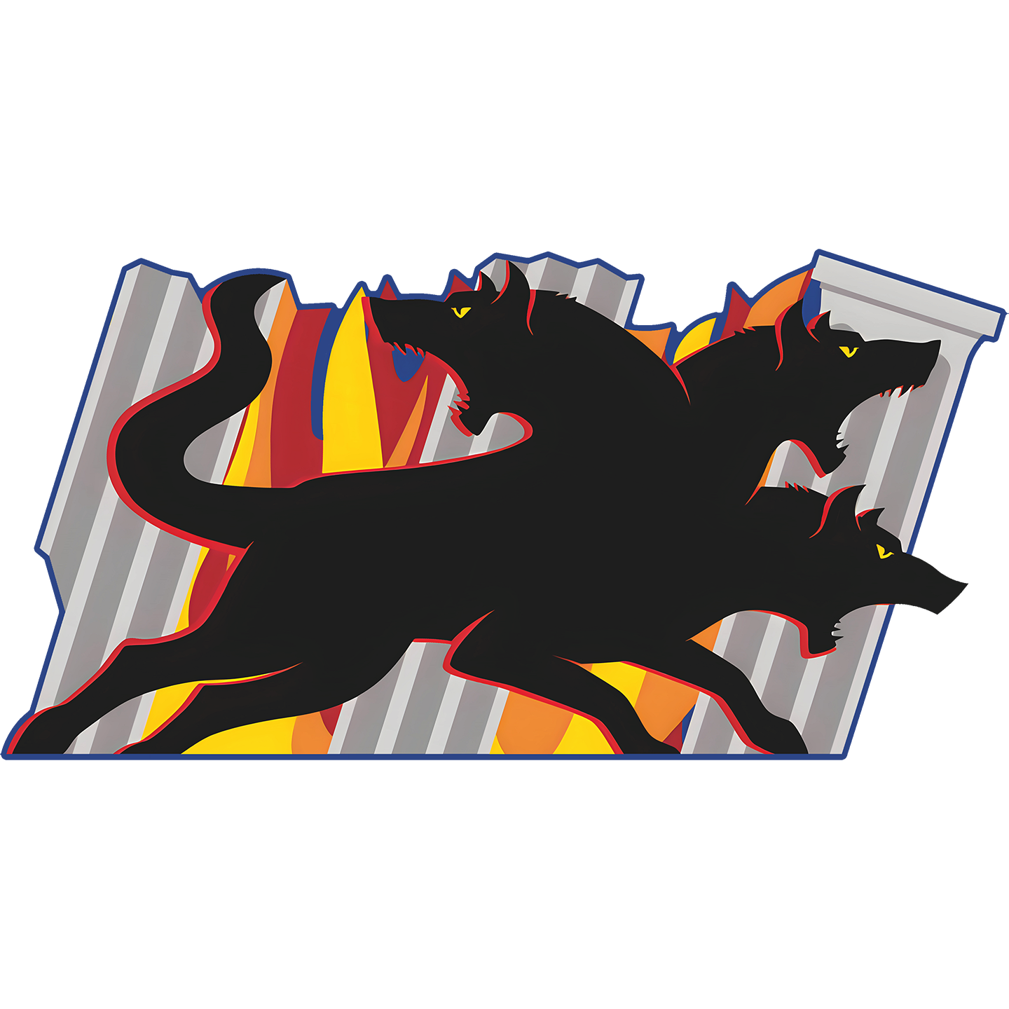 Cerberus USAFA Cadet Squadron Silhouette Mythology Beast Cardboard Cutout