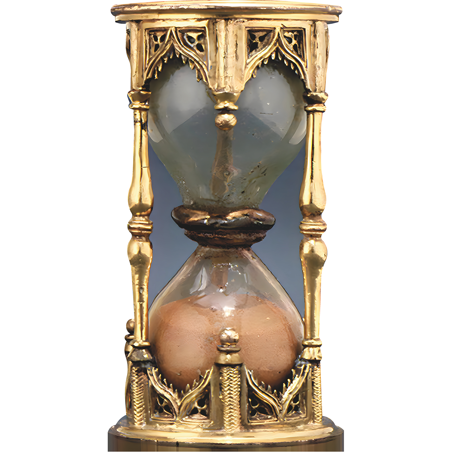Gold Hourglass Full of Sand Cardboard Cutout