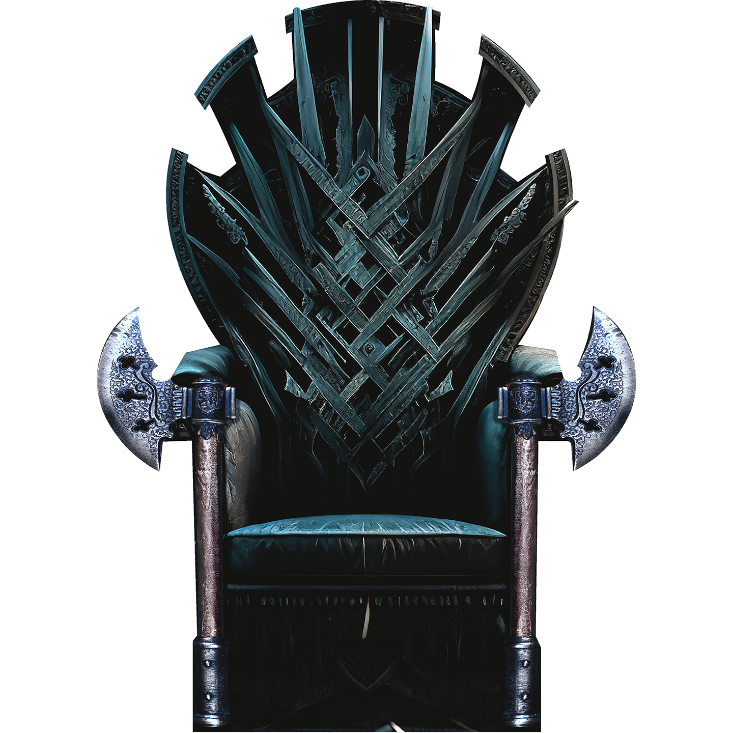 Throne Made of Spears Axes and Swords Cardboard Cutout