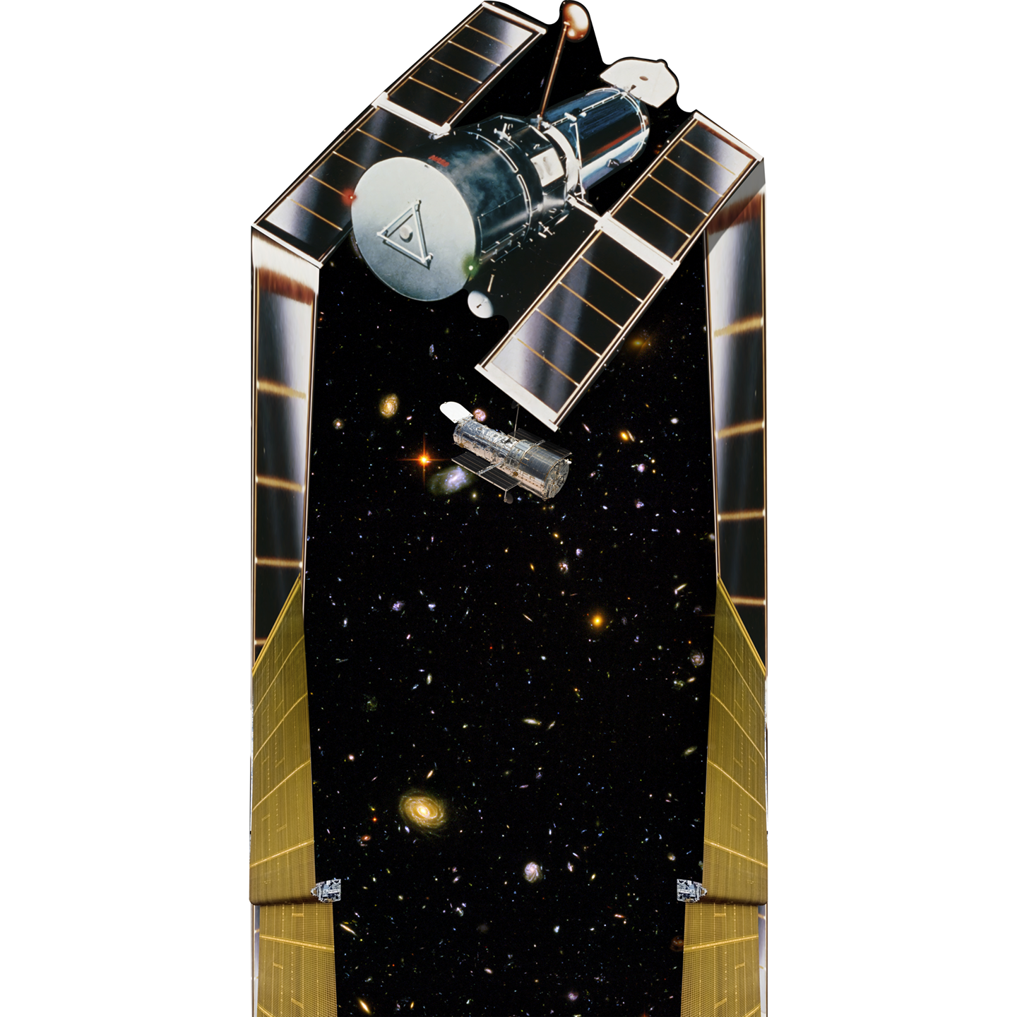Galaxy Gateway Hubble Telescope Cardboard Cutout