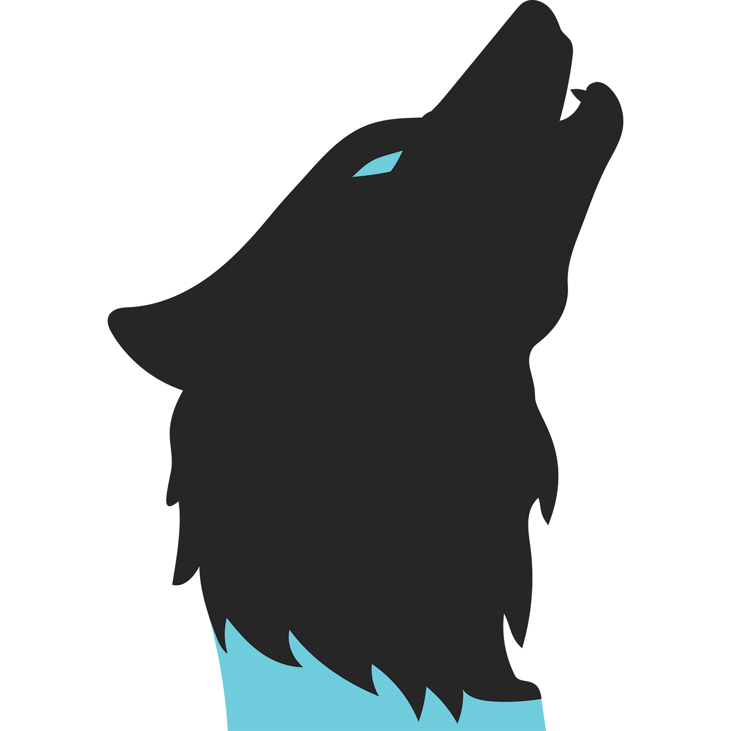 Howling Werewolf Head Silhouette Cardboard Cutout