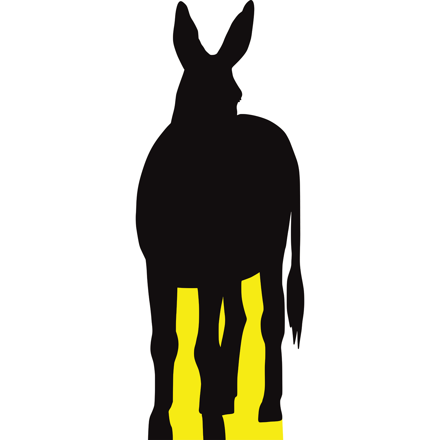 Donkey Silhouette Cardboard Cutout