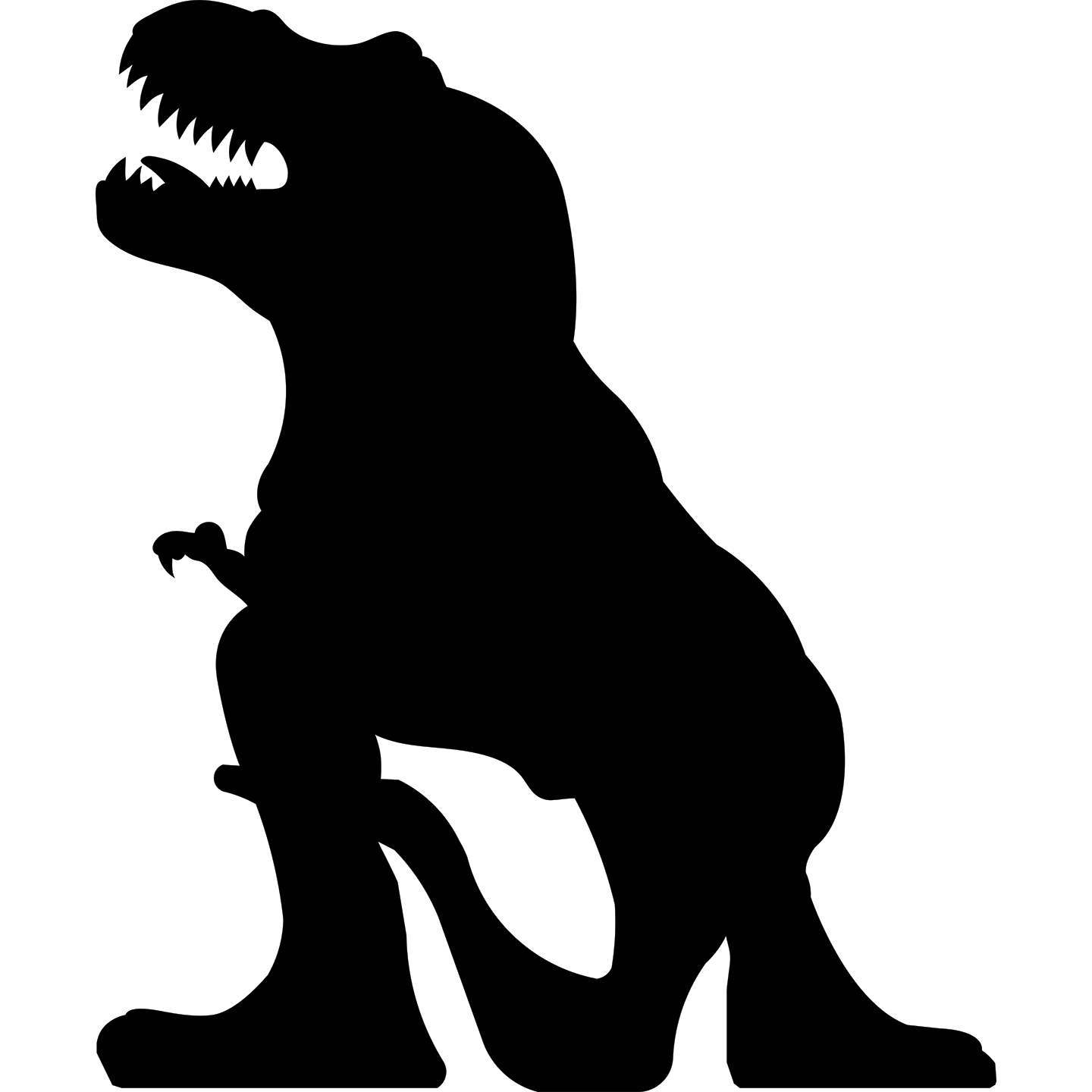 T Rex Jurassic Silhouette Cardboard Cutout
