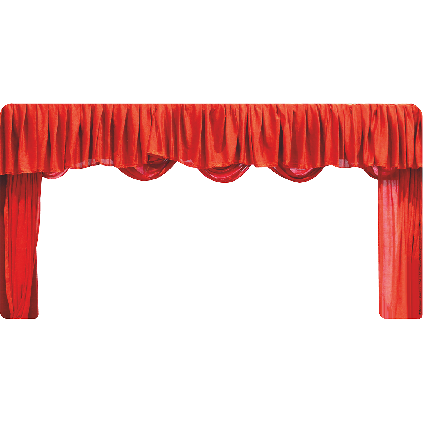Red Curtain Stage Puppet Show Stand In Cardboard Cutout