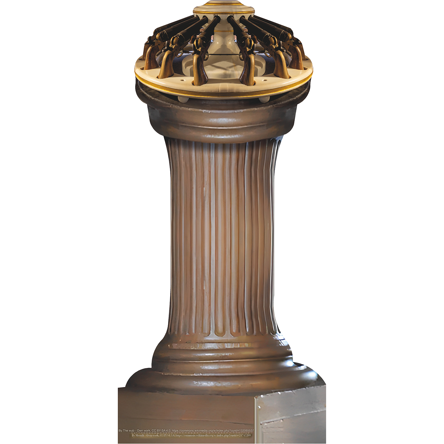 Revolver Gun Rack Column Cardboard Cutout