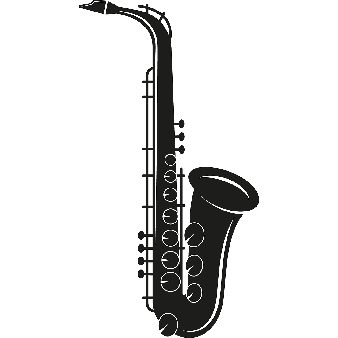Jazz Saxophone Silhouette Cardboard Cutout