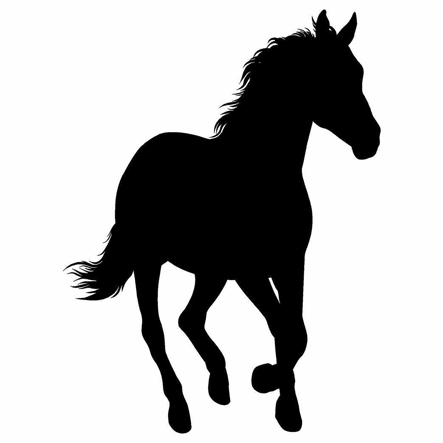 Horse Running Silhouette Cardboard Cutout