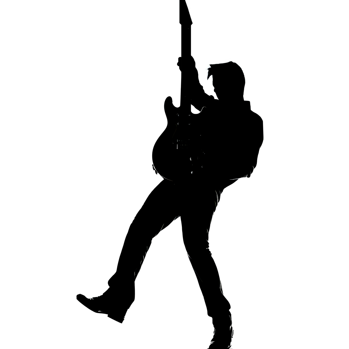 Guitar Player Solo Silhouette Cardboard Cutout