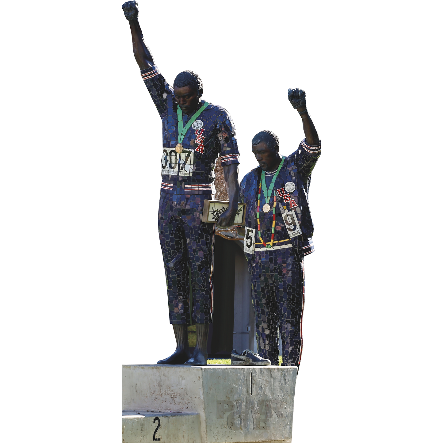 Black Power Salute 1968 Olympic Mexico Games Monument Cardboard Cutout