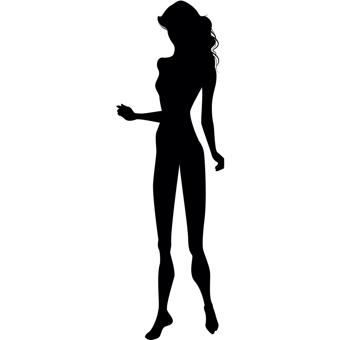 Beautiful Woman Lady Girl Gal Female Silhouette Cardboard Cutout