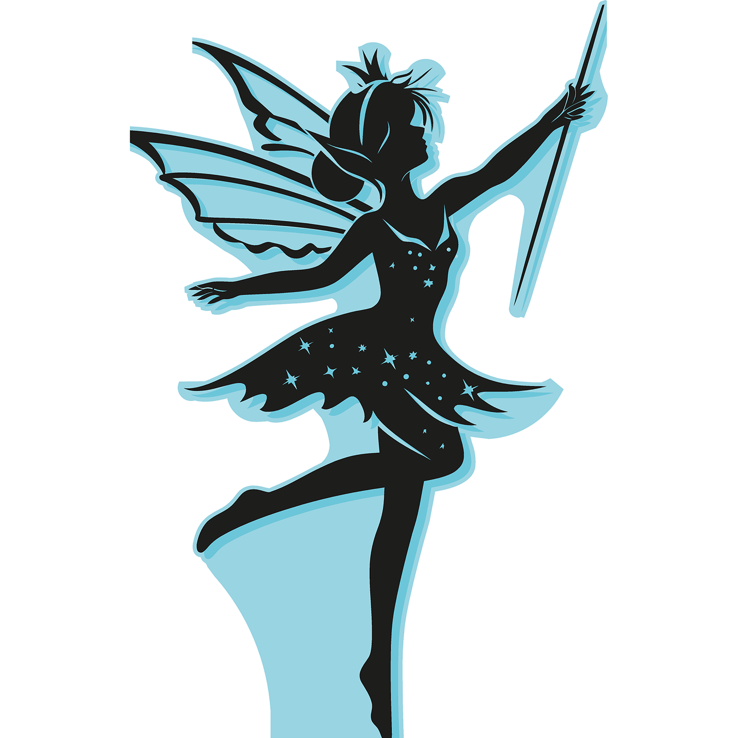 Magic Winged Fairy with Wand Cardboard Cutout