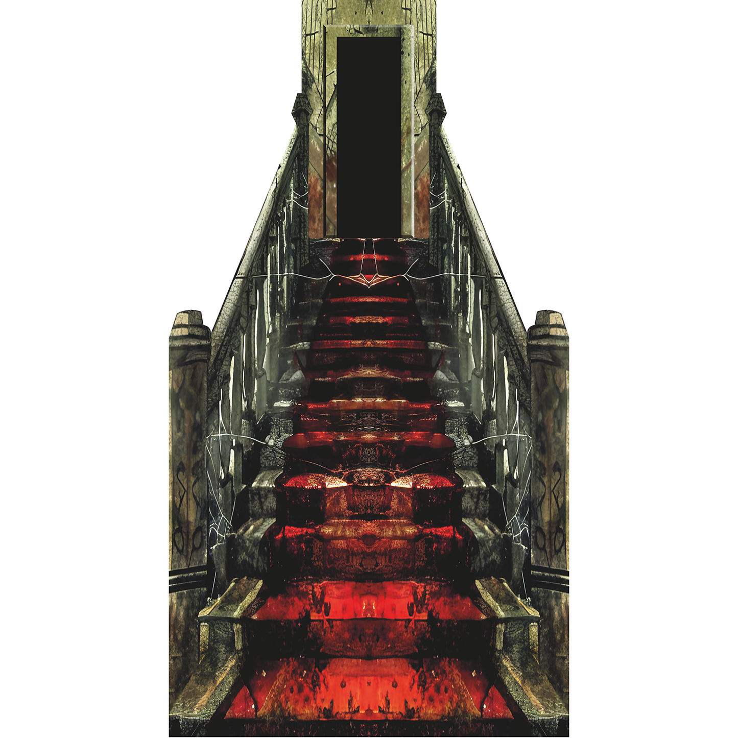 Haunted Beast Castle Stair Case Red Carpet Hallway Cardboard Cutout