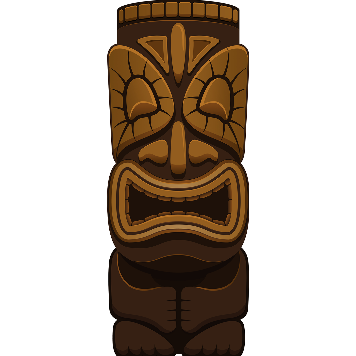 Wood Hawaiian Tiki Statue Hawaii Cardboard Cutout