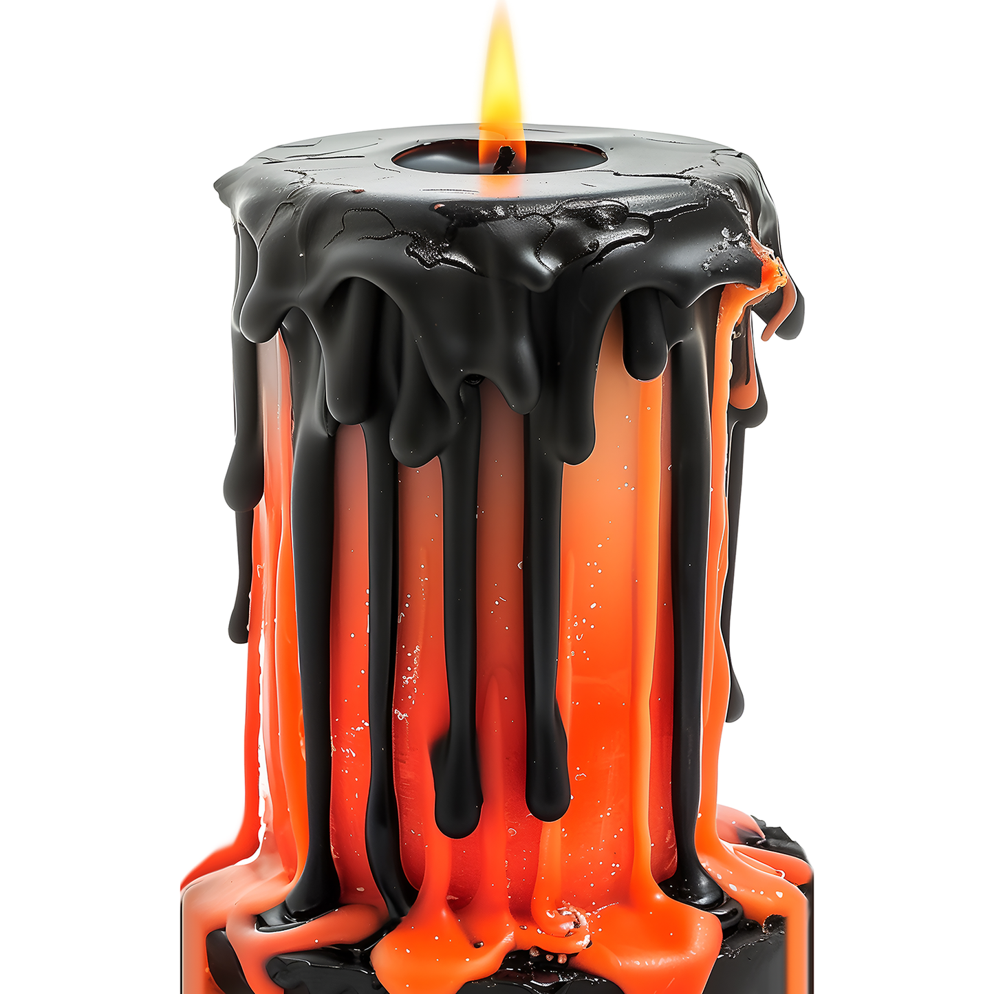 Spooky Melted Red Black Wax Candle Halloween Cardboard Cutout