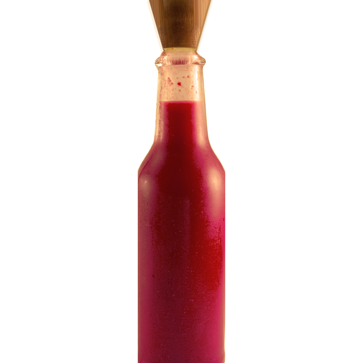Red Hot Mexican Pepper Sauce Wood Glass Bottle Cardboard Cutout