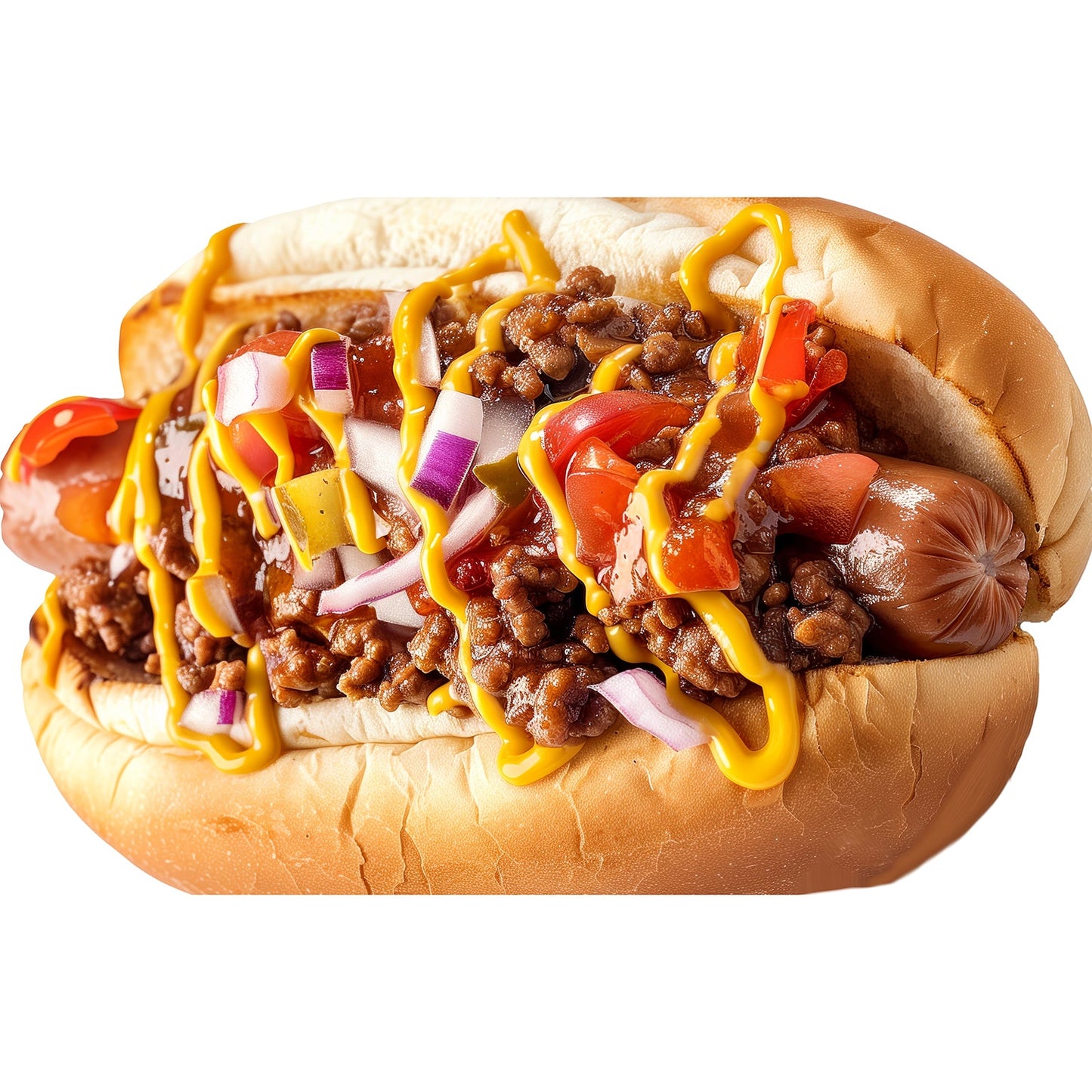 Chili Cheese Hot Dog Beef Beans Onions Tomato Cardboard Cutout