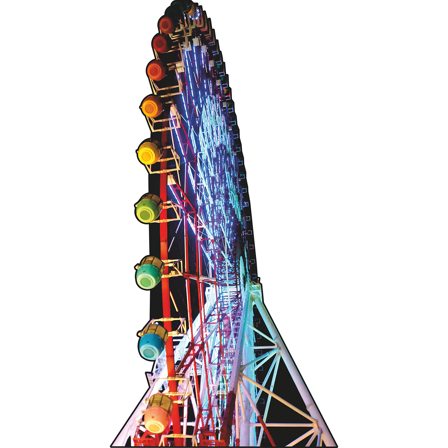 Night Carnival Ferris Wheel Amusement Park Cardboard Cutout