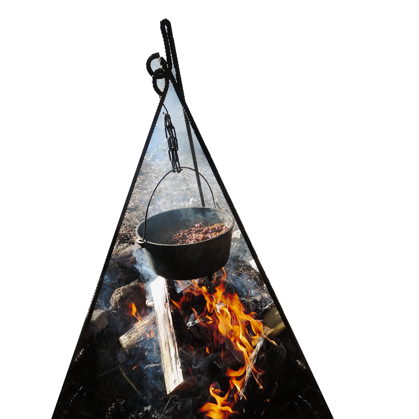 Cast Iron Pot Chili Camp Fire Off Grid Cooking Cardboard Cutout
