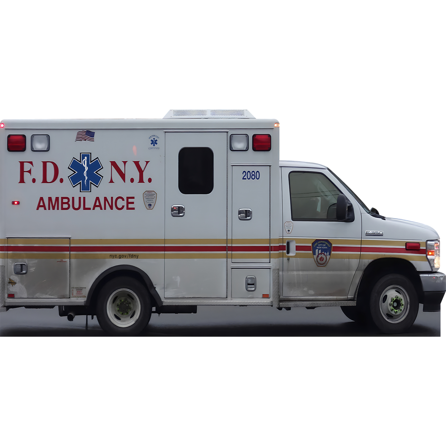 New York Ambulance 911 Emergency Hospital Vehicle Cardboard Cutout