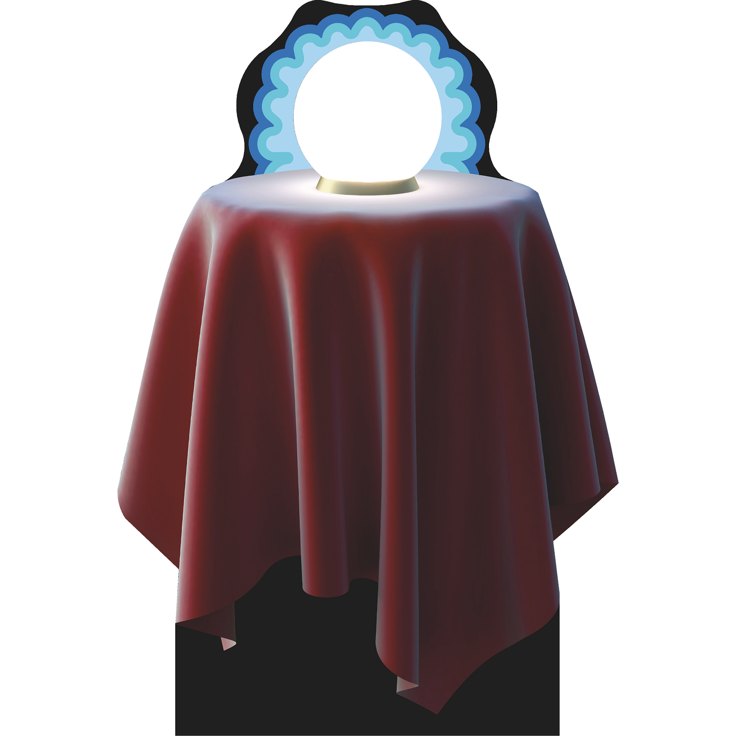 Fortune Teller With Crystal Ball Stand In Cardboard Cutout