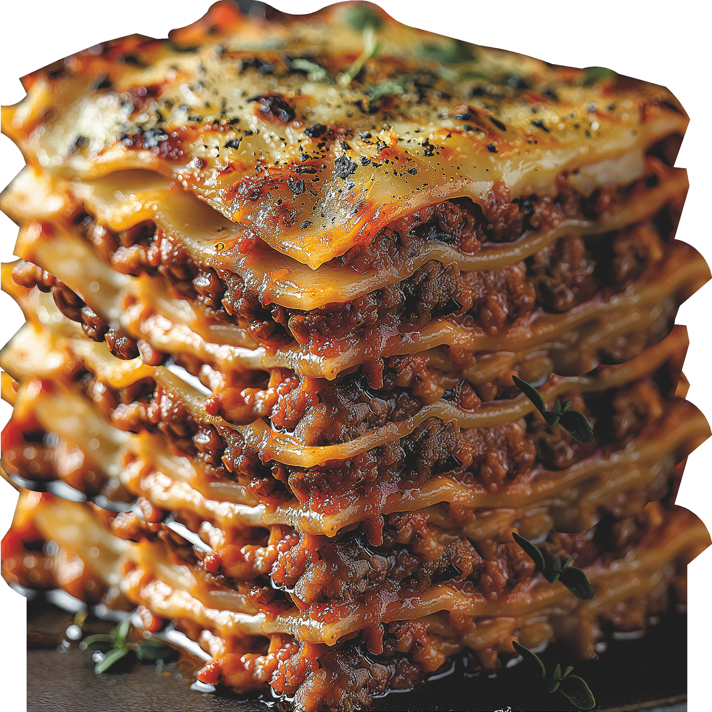 Layered Lasagna Tomato Sauce Meat Cheese Cardboard Cutout