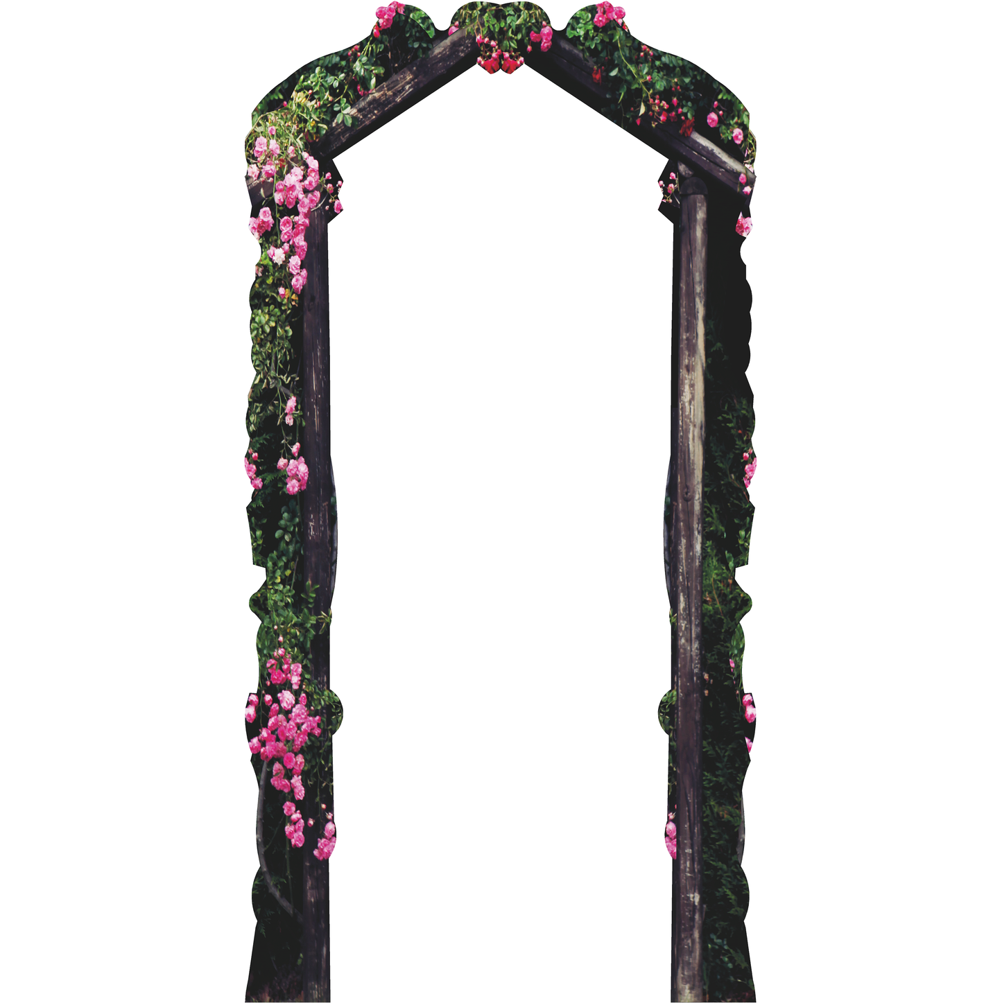 Rose Arch Garden Rustic Gate Door Way Cardboard Cutout