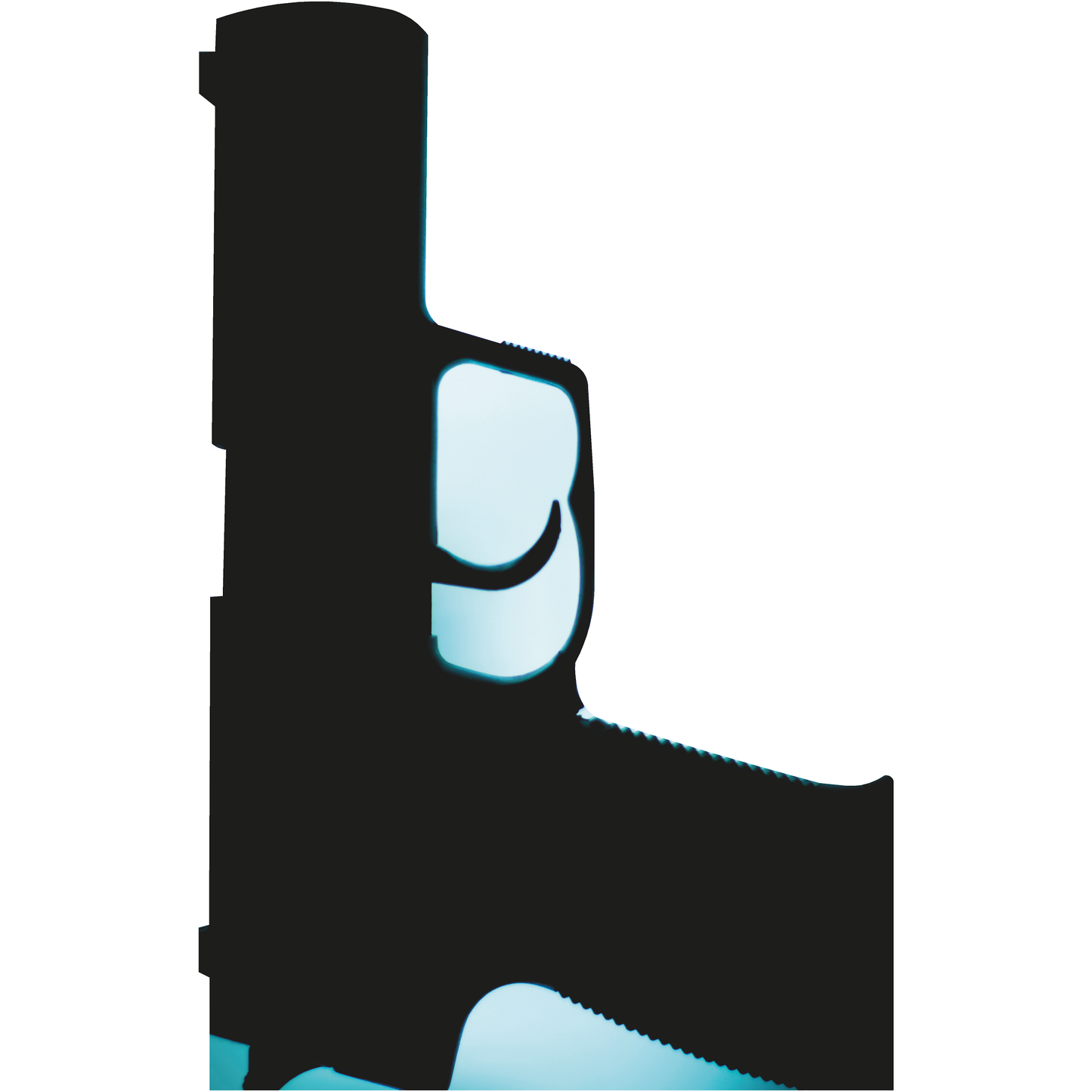 Handgun Pistol Silhouette Cardboard Cutout
