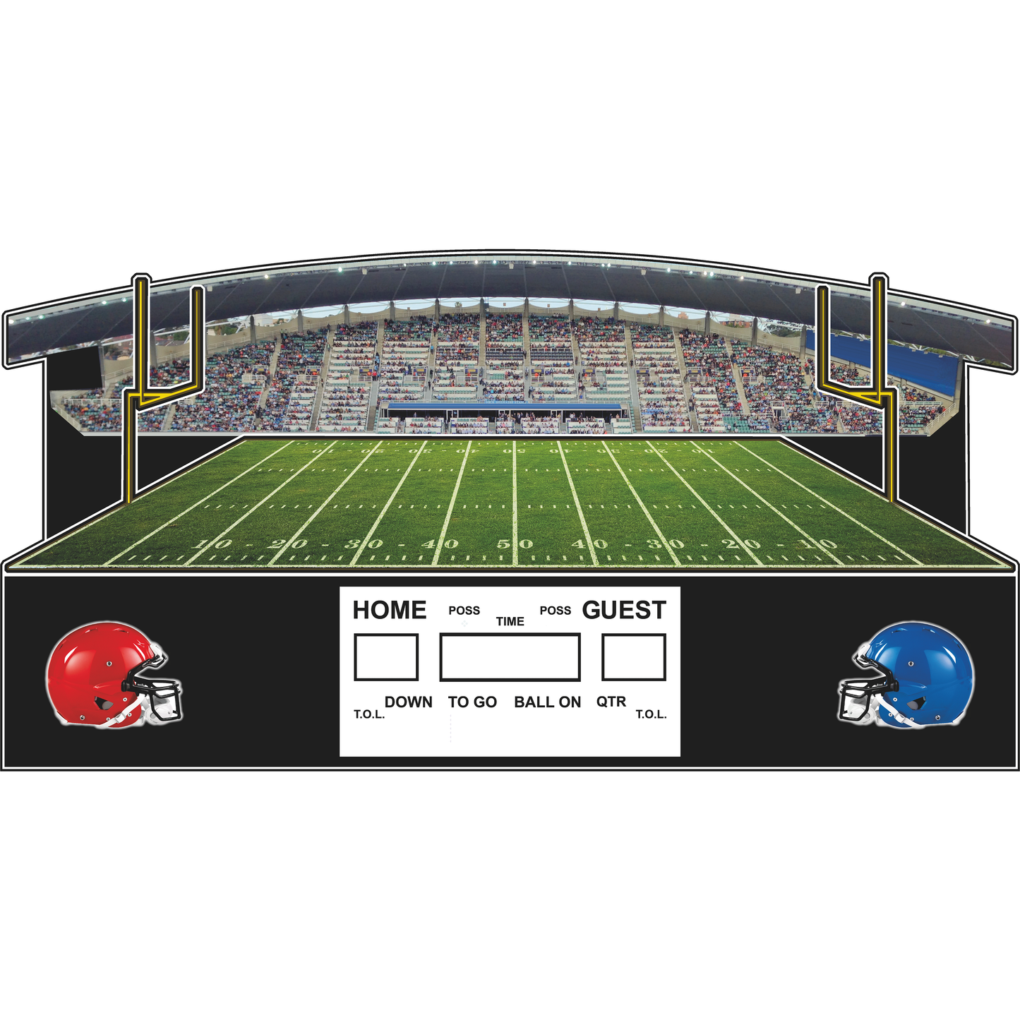 Football Field and Score Board Cardboard Cutout