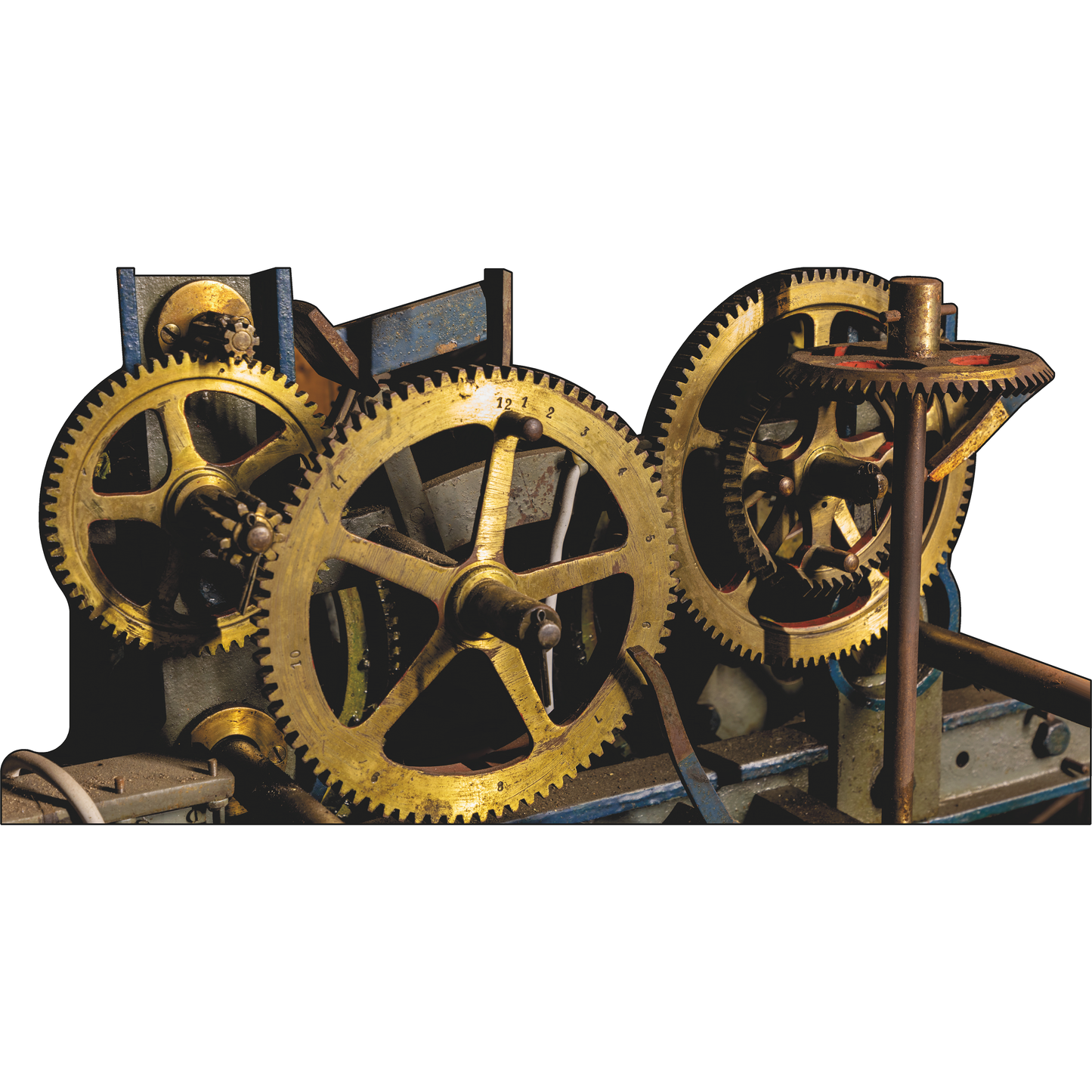 Rusty Metal Industrial Clock Gear Steampunk Clockwork Cardboard Cutout