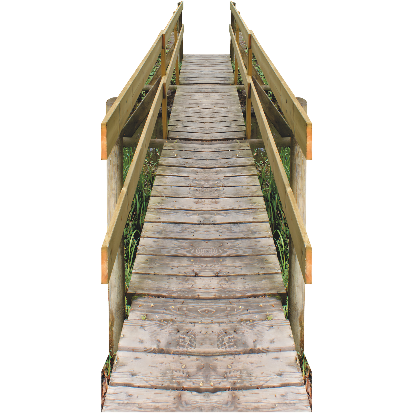 Forest Trail Wood Bridge Hike Backdrop Cardboard Cutout