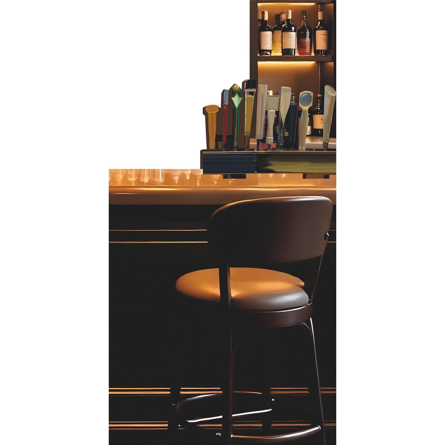 Bar Pub Counter Beer Tap Bartender Cardboard Cutout