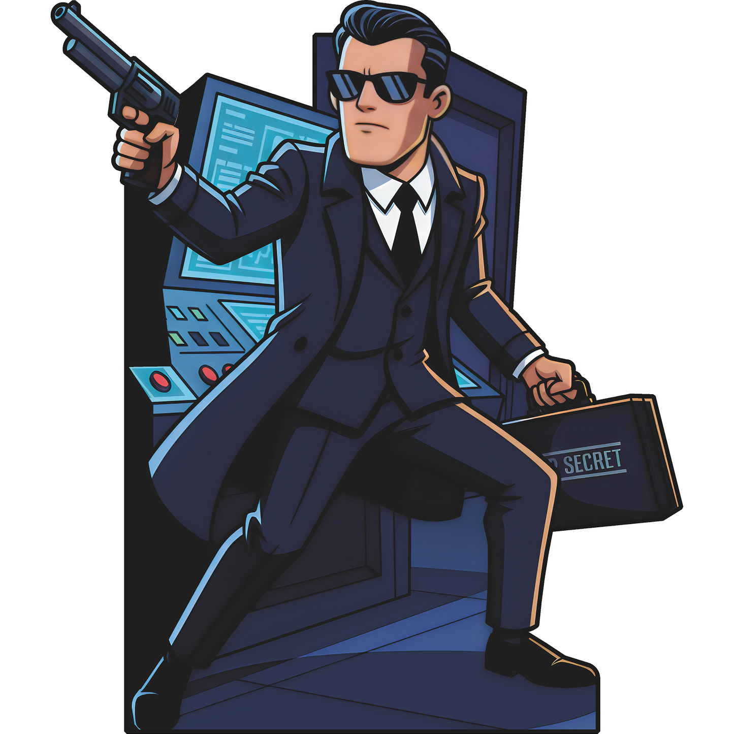 Cartoon Secret Agent Spy Cardboard Cutout Standee Standup