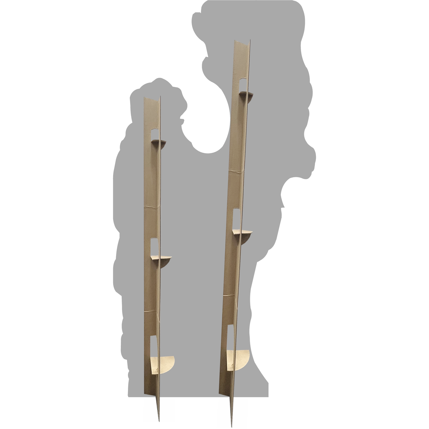 Santa With Reindeer Cardboard Cutout