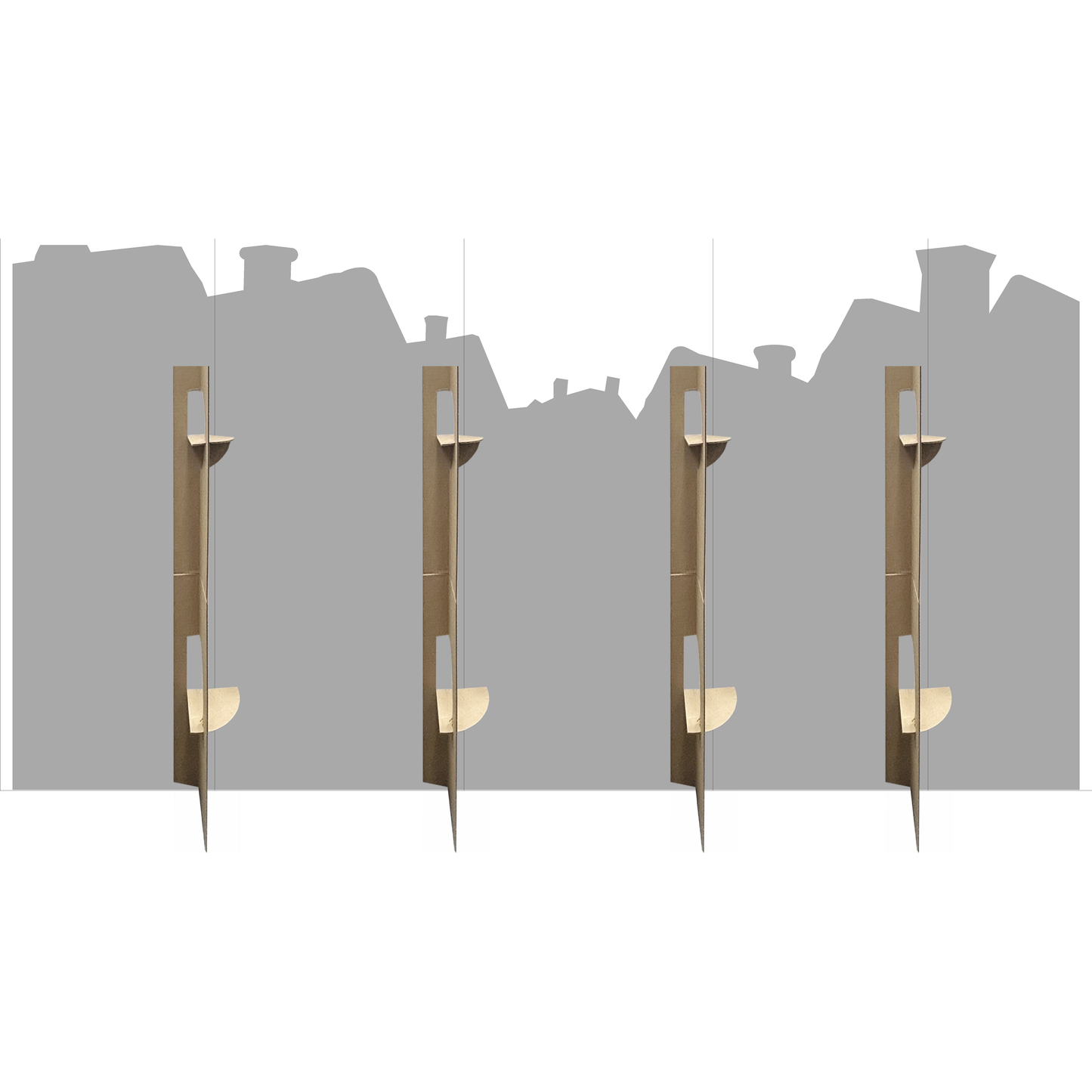 Santa Reindeer Elves Workshop North Pole Backdrop Prop Cardboard Cutout