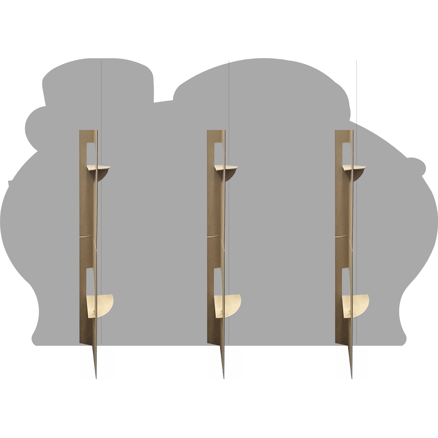 Big Hearty Breakfast Pancakes Potatoes Bacon Sausage Eggs Coffee Cardboard Cutout