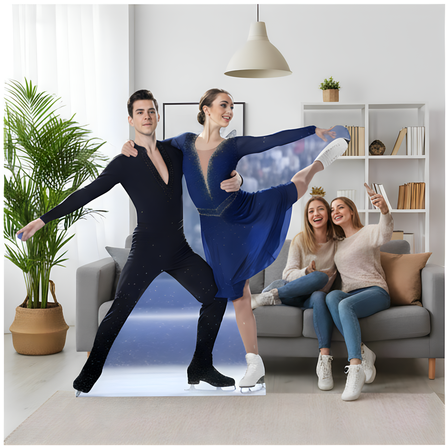 Ice Dancing Couple Contestants Cardboard Cutout