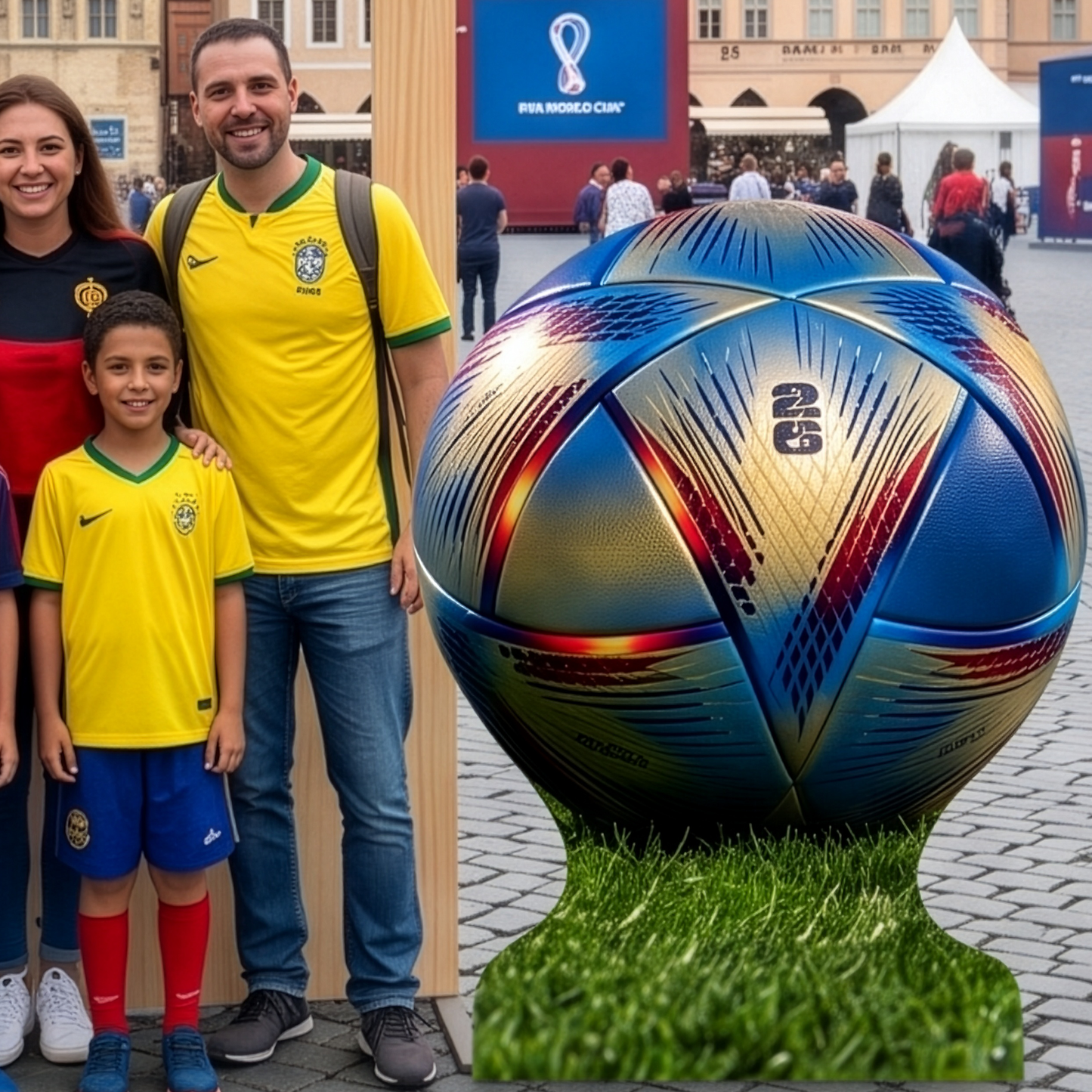 Soccer World Football Cup Tournament Match Ball Cardboard Cutout