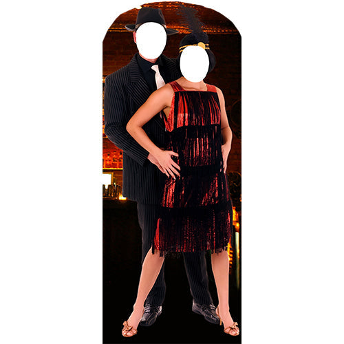 Roaring 20s Couple Stand In Cardboard Cutout