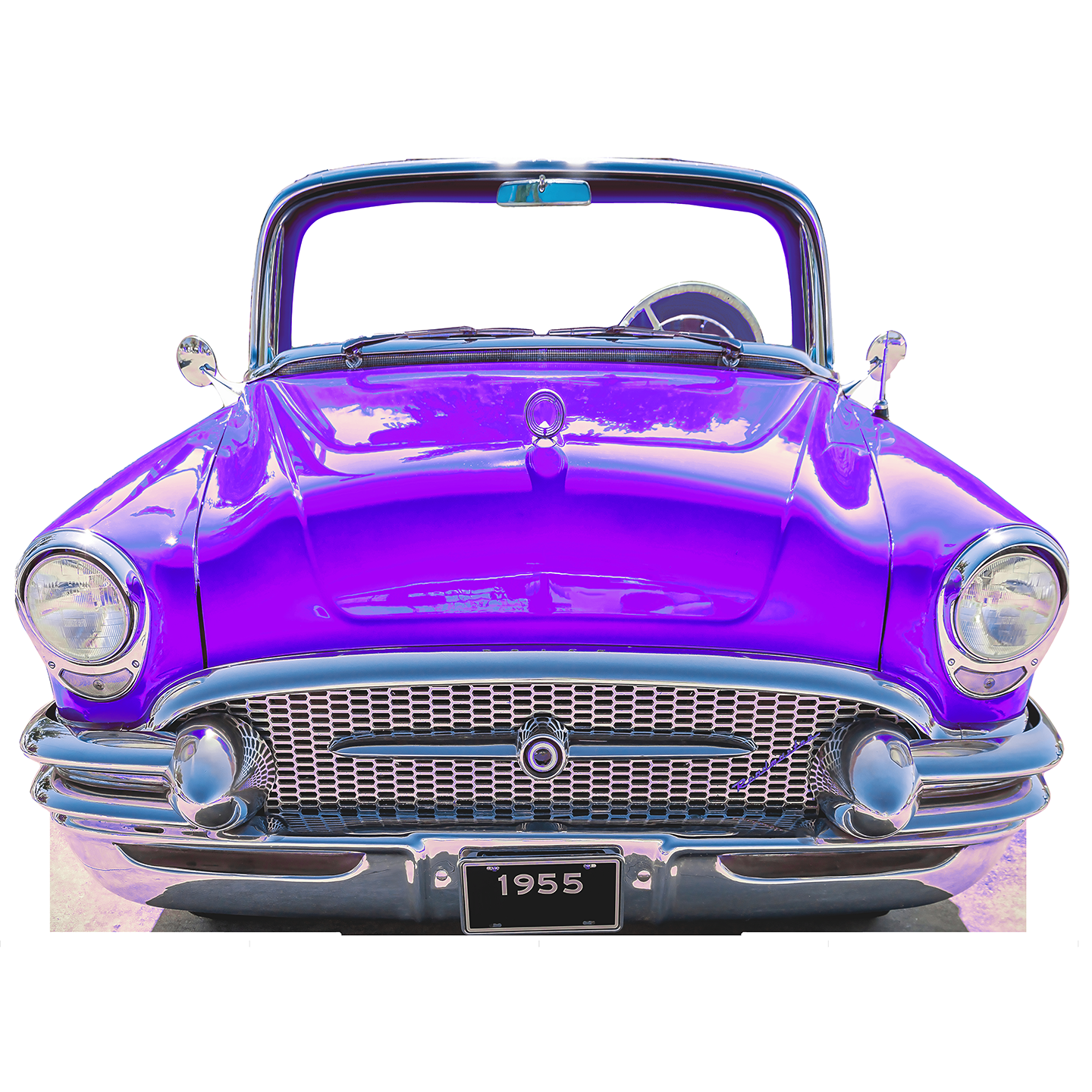 Classic Pearl Purple Car Coupe 1955 Stand in Cardboard Cutout