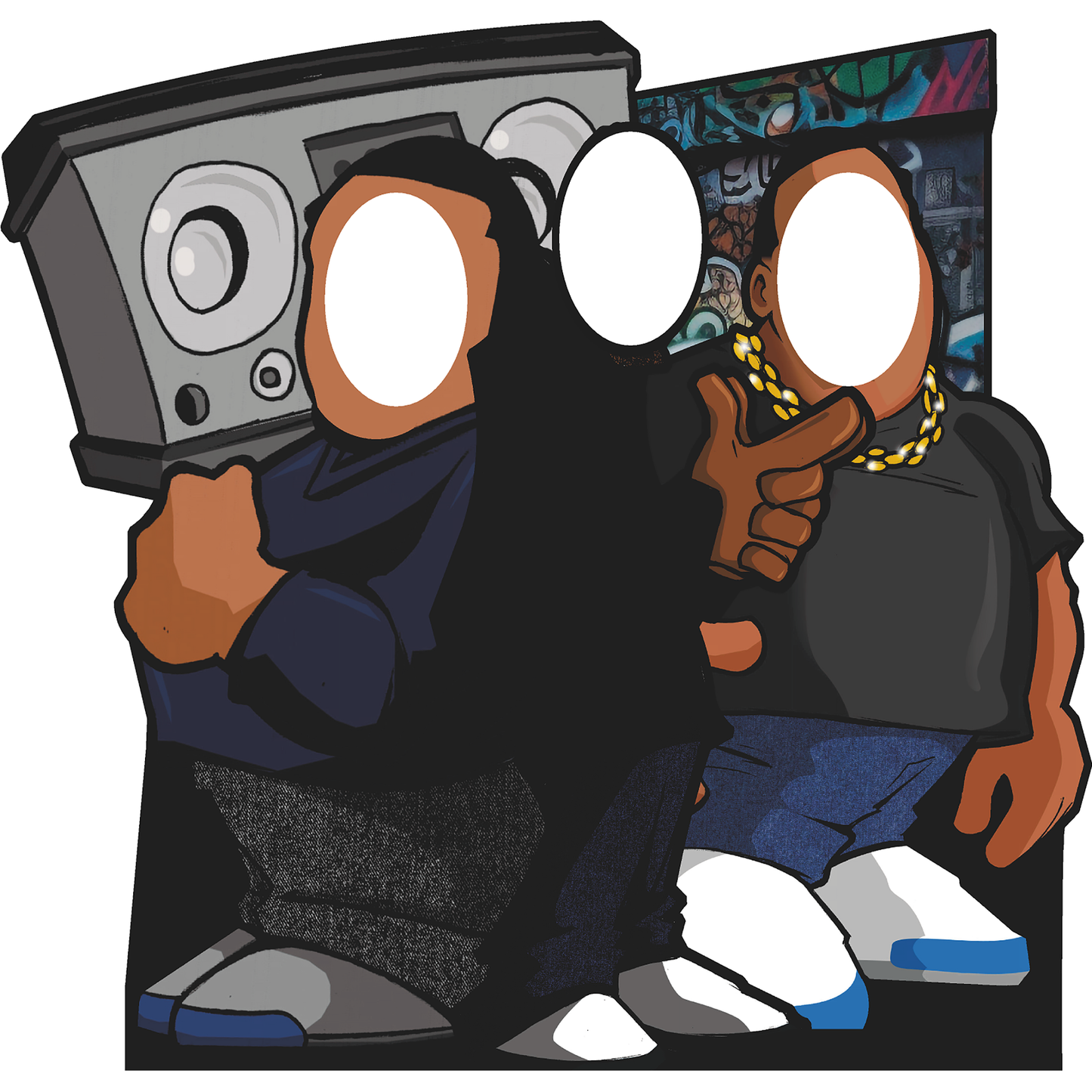 Hip Hop Rap 90s Old School Boyz Outta Chambers Group Stand In