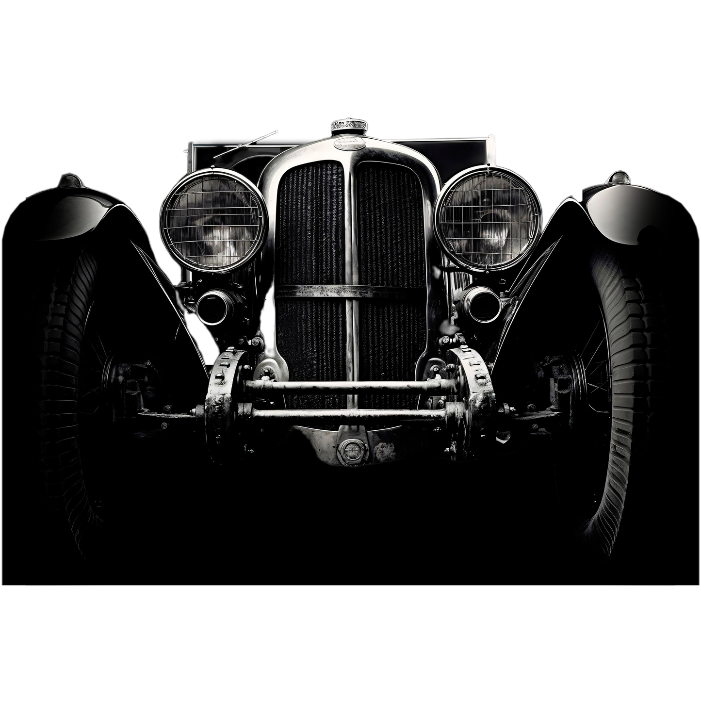 Antique Model T 1900s Automobile Stand In Cutout