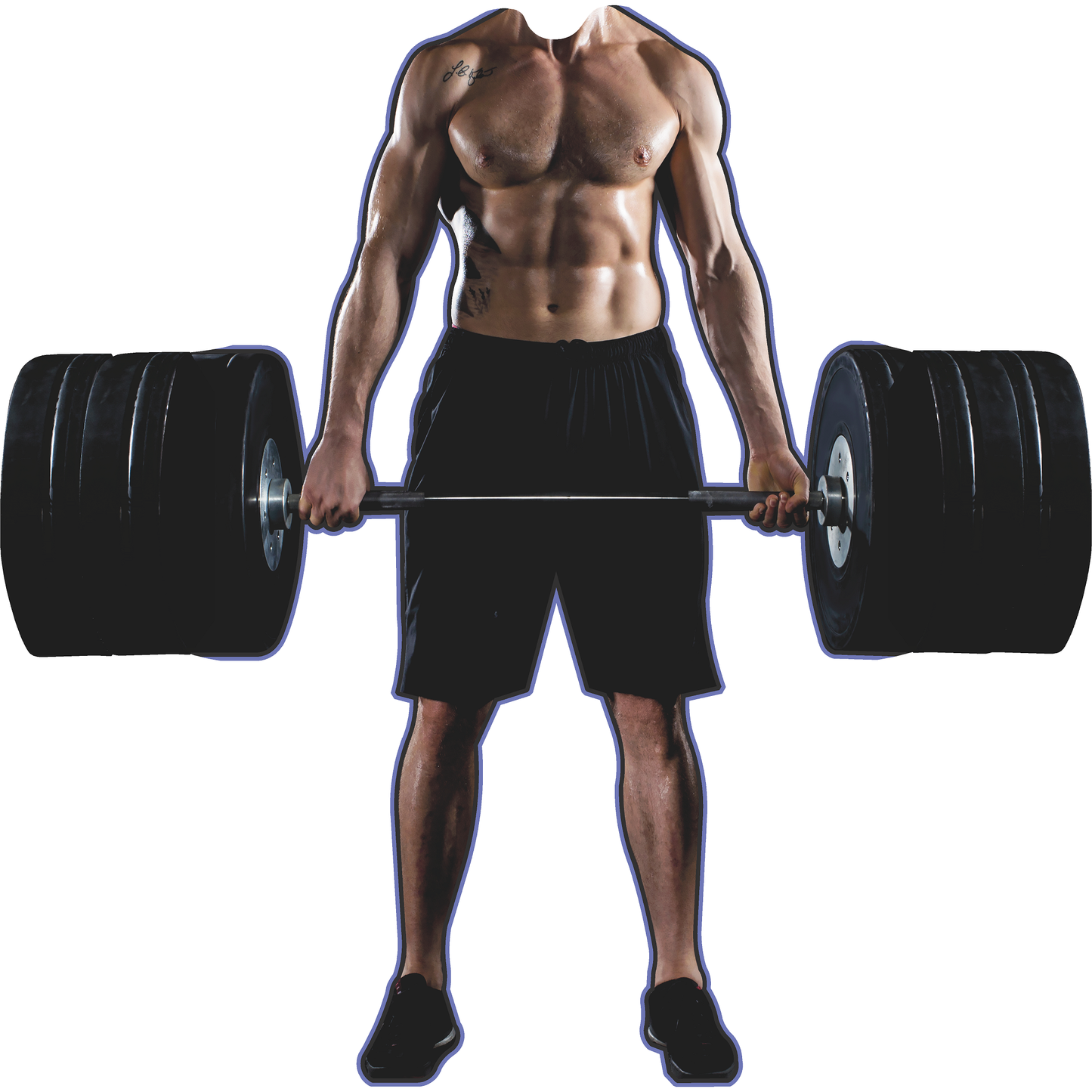 Strong Man Bodybuilding Deadlift Weight Lifting Stand In