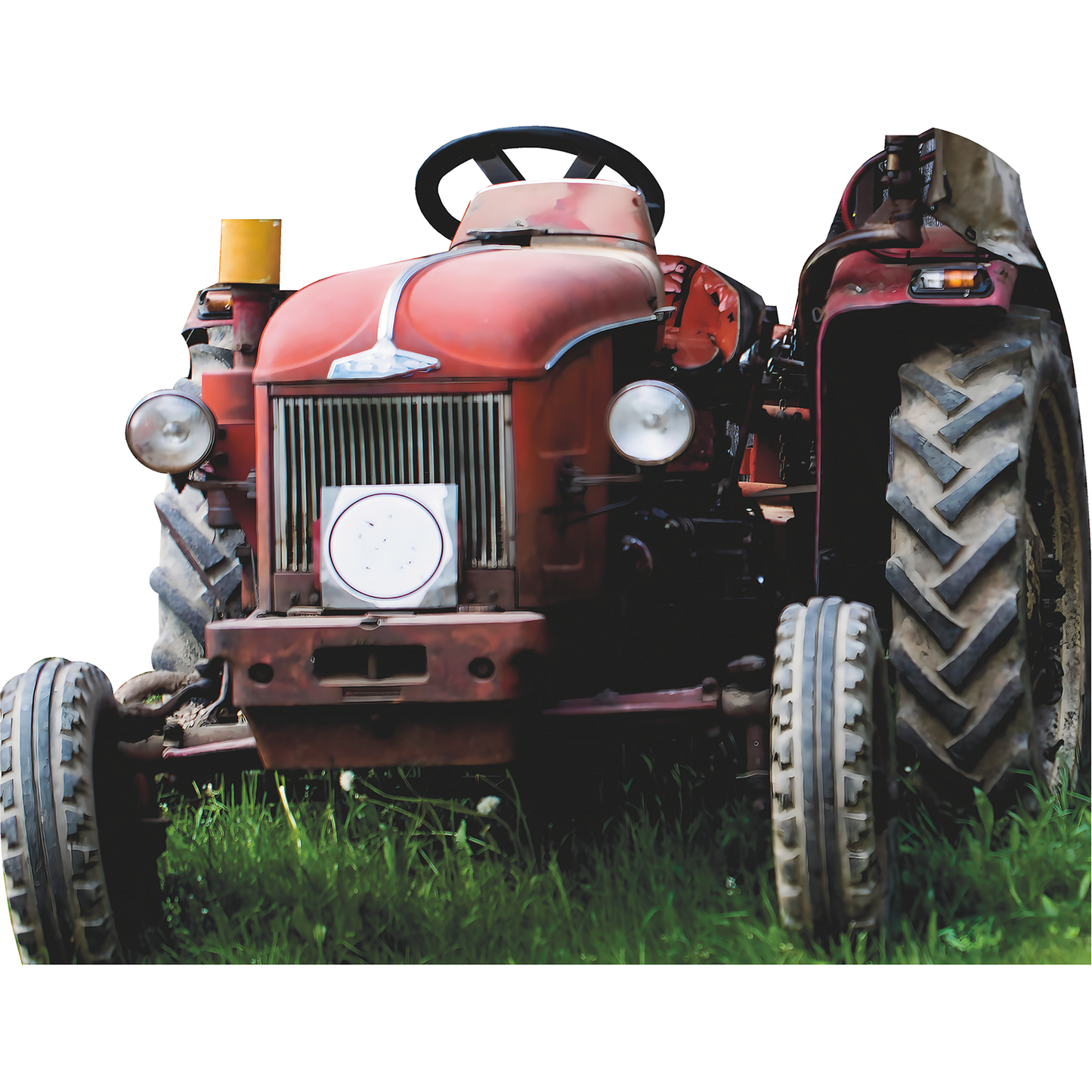 Old Farm Tractor Country Western Stand In Cardboard Cutout