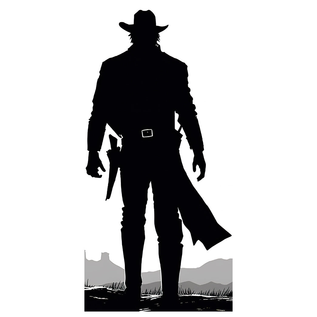 Cowboy Silhouette Cardboard Cutout