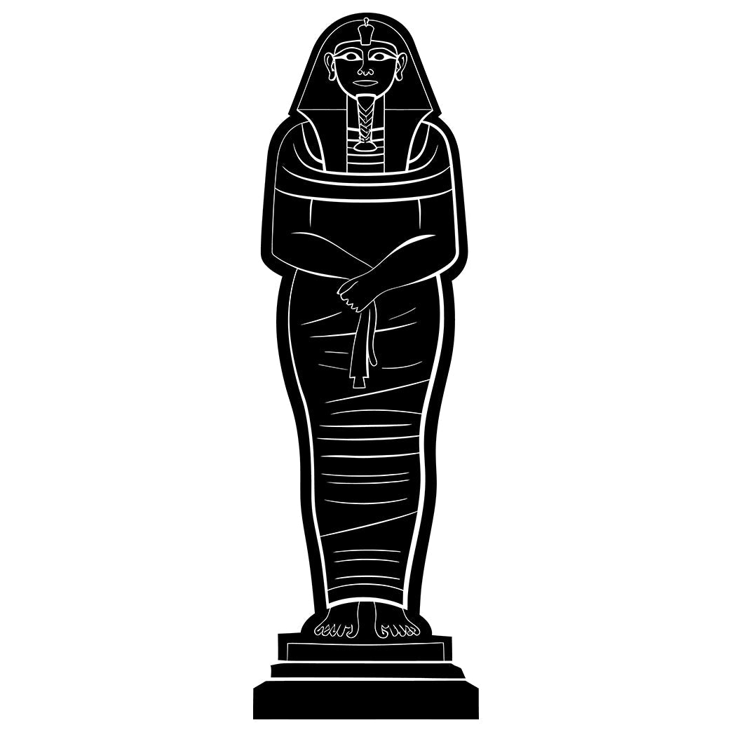 Egyptian Sarcophagus Silhouette V1 Cardboard Cutout