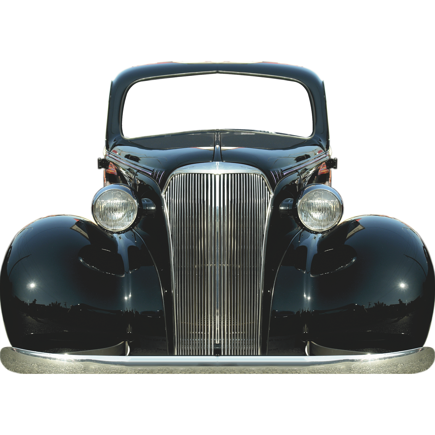 Classic Black Hot Rod Deville Car Cardboard Cutout