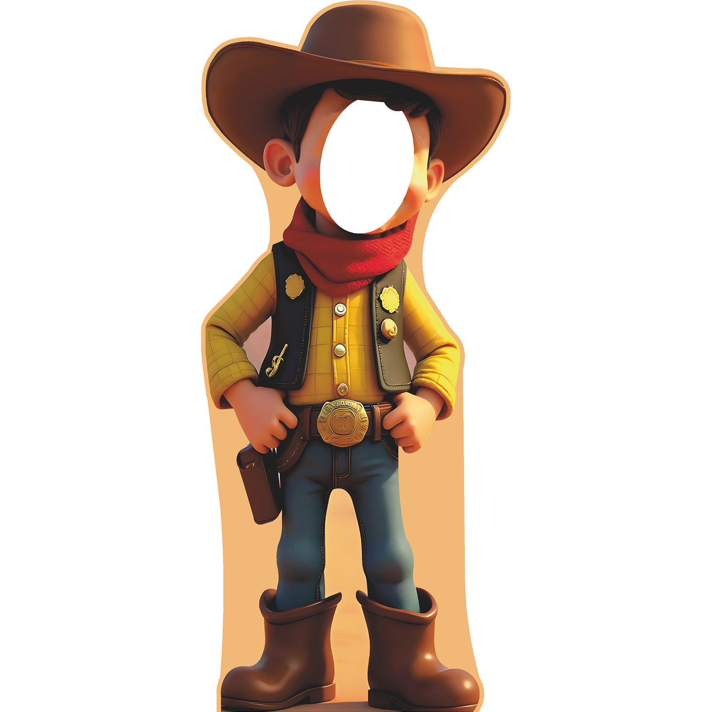 Cowboy Kid Wild Western Stand In Cardboard Cutout