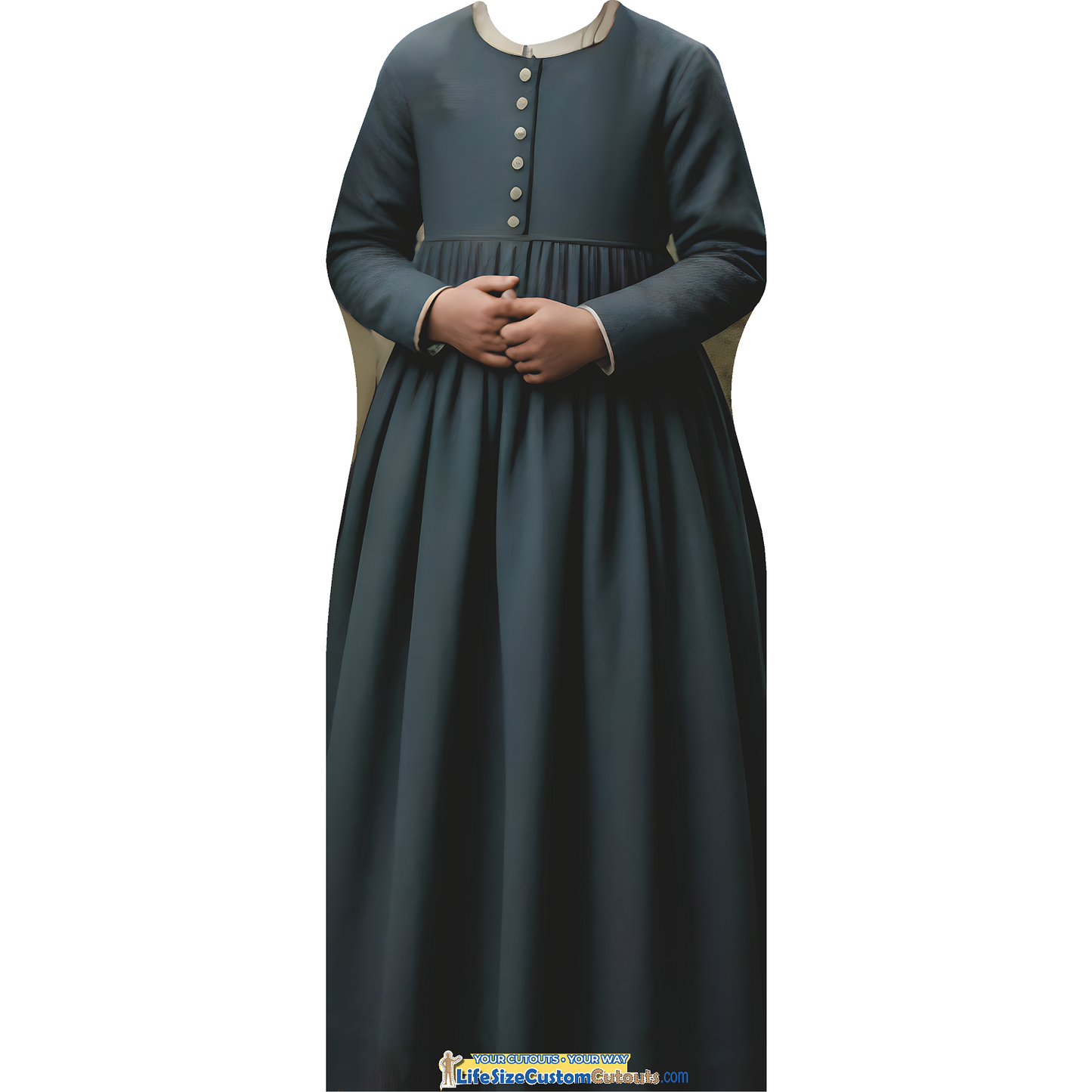 Thanksgiving Pilgrim Girl Child Daughter Plymouth Harvest Cardboard Cutout